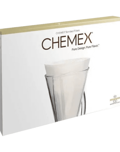 Паперові фільтри Chemex Bonded Unfolded Half Moon, 100 шт. Колір - Білий