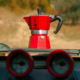 Гейзерна кавоварка Bialetti Moka Express 3 cup Червона (130 мл)