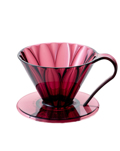 Пуровер CAFEC Tritan Flower Dripper Cup1 Wine Red