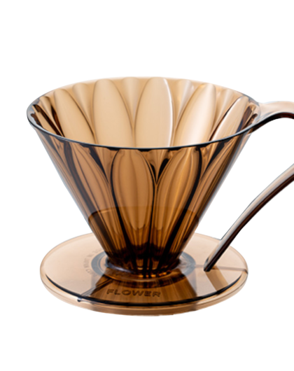 Пуровер CAFEC Tritan Flower Dripper Cup4 Pink Brown