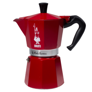 Гейзерна кавоварка Bialetti Moka Express 6 cup Червона Деко (270 мл.)