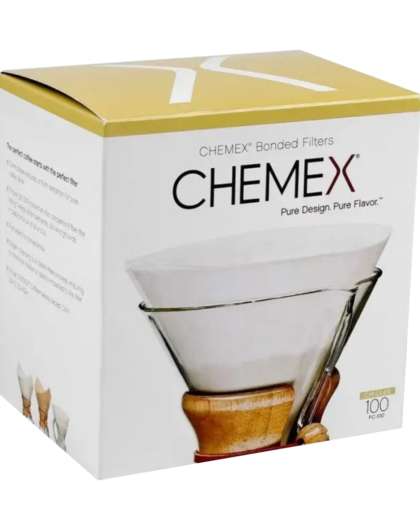 Паперові фільтри Chemex Bonded Pre-Folded Circles, 100 шт. Колір - Білий