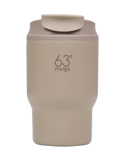 Термочашка 360 мл Флет Вайт Бежева 63mugs