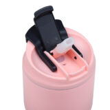 Термочашка 360 мл Рожева з чорним 63mugs